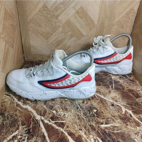 Fila women's lace-up old skool white running shoes sneaker size 7.5 - Picture 5 of 10